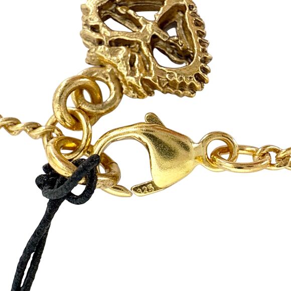 VIRGINS SAINTS & ANGELS VSA Cloister Sacred Heart Charm Necklace in Gold - Picture 6 of 8